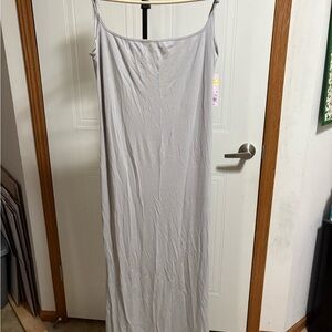 wild fable Light Gray Ribbed Slip Dress